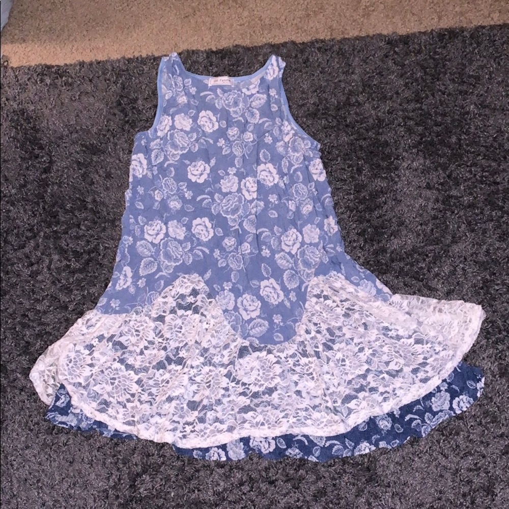 Floral asymmetrical dress.